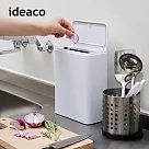 【日本ideaco】防臭按壓式桌邊/落地垃圾桶─3L ─白