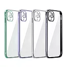 iPhone 11專用 直邊金屬質感邊框 矽膠手機保護殼套 黑