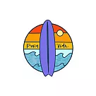 Pura Vida 美國手工 SURF CHECK衝浪造型貼紙