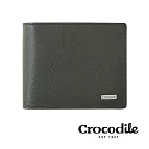 【Crocodile】Crocodile 鱷魚皮件 真皮短夾 Wind系列 11卡 中翻2窗格 男夾 0103─59021 黑色
