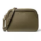 MICHAEL KORS 皮革拉鍊斜背包─軍綠色