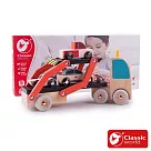 【德國 classic world 客來喜經典木玩】兒童拼裝雙層卡車《53771》
