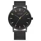 OBAKU 城市探索紳士時尚腕錶─全黑