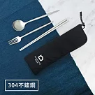 【親子良品】House Living 高級304不鏽鋼餐具組 ─ 黑色