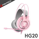 FANTECH HG20 白光立體聲電競耳機─櫻花粉