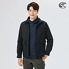 ADISI 男有領SMAWARM海洋溫控抗靜電撥水外套AJ2021047 (S─2XL) (蚵殼棉 海洋紗 環保 防潑水 戶外機能)M黑色