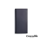 【Crocodile】鱷魚皮件 真皮皮夾 男夾 14卡夾 拉鍊零錢袋 Rocky系列長夾─0103─09901 藍色