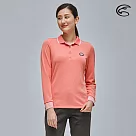 ADISI 女抑菌單向導濕WaterFree長袖POLO衫AL2021045 (S─2XL) (隔濕紗 吸濕排汗 速乾 抗菌 保暖) XL 蜜桃紅