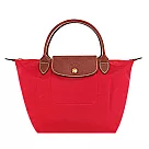 LONGCHAMP Le─Pliage系列短把尼龍水餃包(小) 紅色