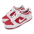 Nike 休閒鞋 Dunk Low GS 運動 女鞋 經典款 大童 皮革 大學紅 休閒穿搭 白 紅 CW1590─600 23cm RED/WHITE