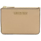 MICHAEL KORS 素面防刮卡夾零錢包 奶茶