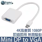 UniSync Mini DisplayPort轉VGA高畫質影像轉接線