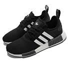 adidas 休閒鞋 NMD R1 Primeblue 男女鞋 愛迪達 襪套 Boost避震 舒適 情侶 黑 白 GZ9258 23cm BLACK/WHITE