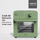 VOTO 韓國第一 氣炸烤箱 14公升 復古綠 5件組 台灣總代理 防疫好食安 CAJ14T─5G
