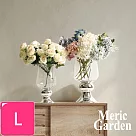 【Meric Garden】法式輕奢羅馬高腳鍍銀裝飾玻璃花瓶_L