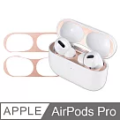 AirPods Pro專用藍牙耳機 金屬電鍍防塵保護貼─ 玫瑰金
