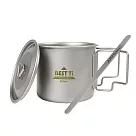 【BEST Ti】純鈦馬克杯─鈦杯─350ml─附杯蓋&收納袋&純鈦攪拌棒