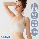【日本GUNZE】日本製珍愛蕾絲無鋼圈內衣(TC4855─WHT) L 牙白