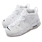 Nike 休閒鞋 Air More Uptempo 全白 大Air 復古籃球鞋 大童 女鞋 DH9719─100