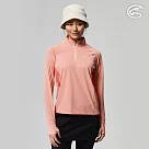 ADISI 女UPF50+防曬抑菌半門襟長袖排汗衣AL2211031 (S─2XL) / 吸濕排汗 彈性 抗紫外線 大和抗菌 防臭加工 M 阿甘玫瑰