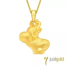 【Just Gold 鎮金店】十二生肖淘喜系列黃金吊墜─牛(不含鍊)