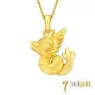 【Just Gold 鎮金店】十二生肖淘喜系列黃金吊墜─龍(不含鍊)