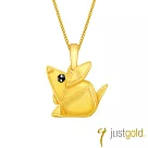 【Just Gold 鎮金店】祈願CUTIE十二生肖 純金吊墜─鼠(不含鍊)