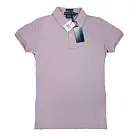 Polo Ralph Lauren 女版經典素色馬球刺繡短袖POLO衫 薰衣草紫 L