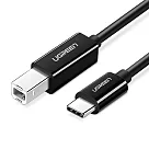 綠聯 Type─C 2.0對USB─B印表機多功能傳輸線 (白色 1公尺)