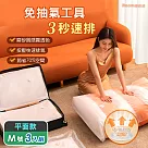 【iRoom優倍適】免抽氣平面真空壓縮收納袋─M號80x56cm《超值3入組》