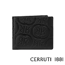 【Cerruti 1881】義大利頂級小牛皮8卡短夾 NINO系列(黑色 CEPU05412M)