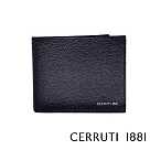 【Cerruti 1881】義大利頂級小牛皮12卡短夾 KIRK系列(黑色 CEPU05400M)