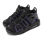 Nike 休閒鞋 Air More Uptempo GS 大童鞋 女鞋 黑 紫 大Air 氣墊 DX5954─001