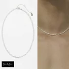 SHASHI 紐約品牌 Tennis Diamond 銀色滿鑽項鍊 經典鑲鑽項鍊