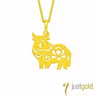 【Just Gold 鎮金店】喜迎福十二生肖系列 純金吊墜─牛(不含鍊)