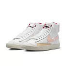 NIKE W BLAZER MID PRM女休閒鞋─白粉─FD4342181 US9.5 白色