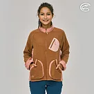 ADISI 女Soft Checker刷毛輕防風保暖外套AJ2221038 (S─2XL)|格紋 抗靜電 吸濕快乾 彈性 刷毛外套 機能 休閒 M 泰迪