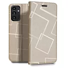 GENTEN for Samsung Galaxy A14 5G 極簡立方磁力手機皮套 金色