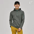 ADISI 男連帽透氣快乾保暖中層衣(手臂口袋) AL2221065 (S─2XL)|內裡鬆餅紋 磨毛 刷毛 彈性 排汗速乾 機能 休閒 M 泥炭灰