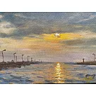 【玲廊滿藝】林錦屏─夕陽餘暉25x17cm