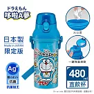 【百科良品】日本製 哆啦A夢 經典道具大集合 彈蓋直飲水壺 隨身瓶 抗菌加工 480ML(附背帶)─藍