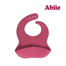 abiie 象飽包─矽膠寬口袋圍兜 玫瑰荔枝