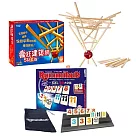 【樂桌遊超值組】拉密數字牌大字版 XXL版(新版)+瘋狂建築師 Staxis