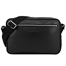 LONGCHAMP LE FOULONN?系列牛皮方形相機斜背包(中) 黑