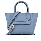 LONGCHAMP MAILBOX系列牛皮前口袋手提/斜背兩用包(小) 岩板藍
