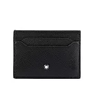MONT BLANC Sartorial 匠心系列防刮牛皮5卡名片/卡片夾 (黑色)