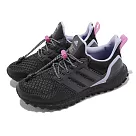 adidas 慢跑鞋 Ultraboost 1.0 W 女鞋 黑 紫 運動鞋 緩震 抽繩設計 愛迪達 HR0067