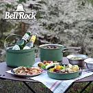 【韓國Bell Rock】Color9 露營炊具9件組 軍綠色/奶油灰 軍綠色