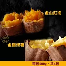 地瓜研製所 冰烤地瓜口感鬆軟組─金鑽烤藷x2包 金山紅肉x2包(500G共4包)