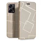 GENTEN for 紅米 Note 12 Pro+ 極簡立方磁力手機皮套 金色